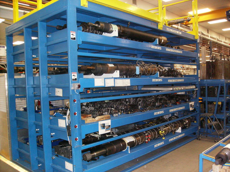 Pneumatic Cylinder Storage Roll Out Rack