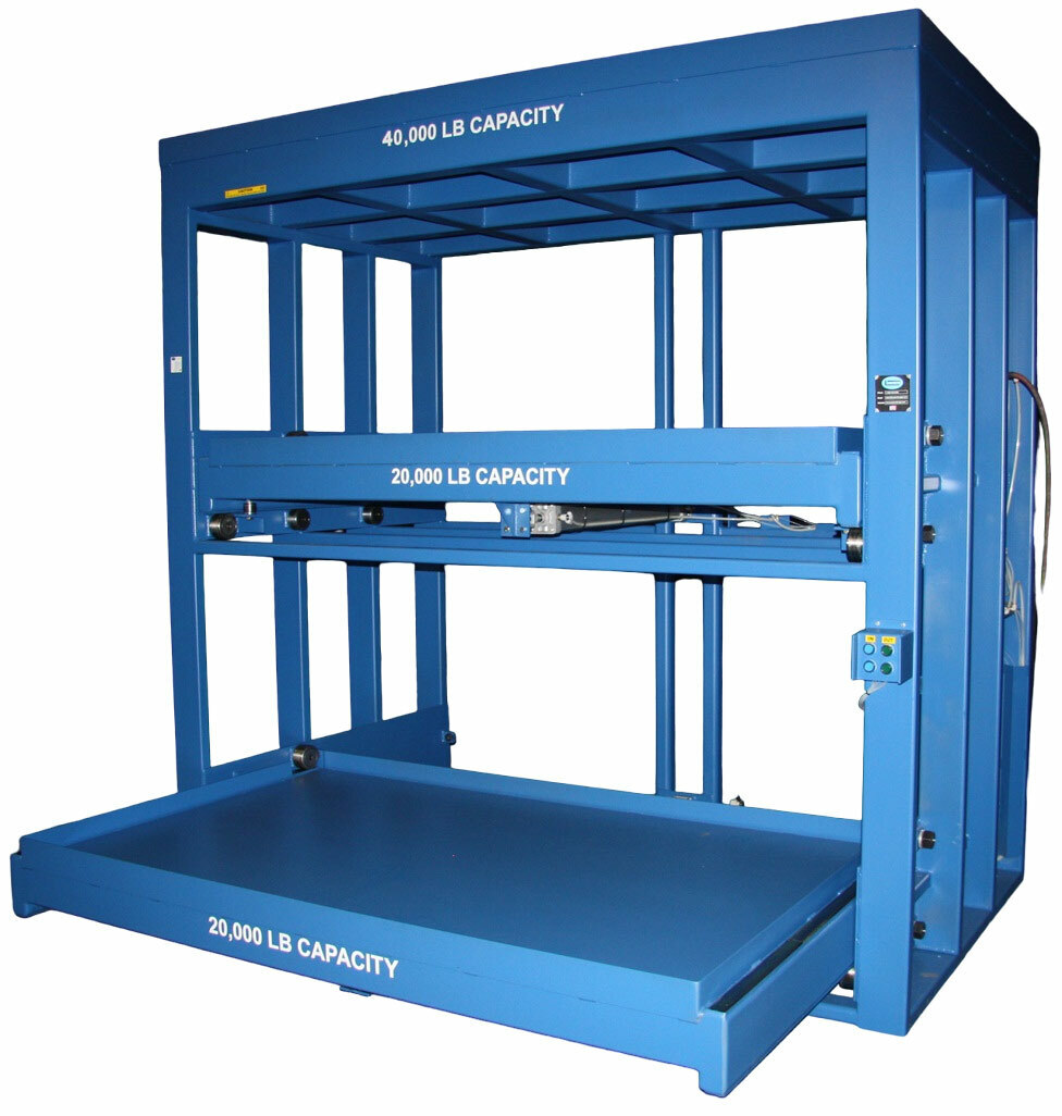 Heavy Duty Pneumatic Roll Out Racks